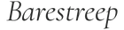Barestreep logo in charcoal text on a white background